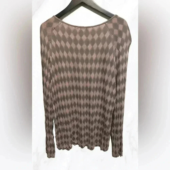 See by Chloe classic lightweight knit pink grey V neck long sleeve sweater 44 - Picture 2 of 5